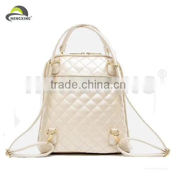 Fashion White Ladies PU Leather Backpacks photo-3