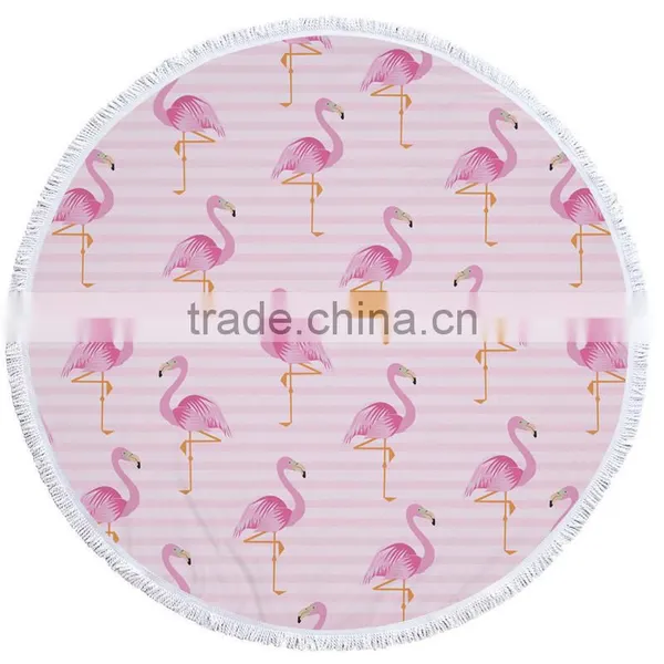 2017 Funny Adult&Kids Printed Velour Round Beach Towels With Tassels Wholesale photo-3