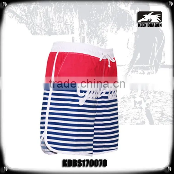 Cotton Stripes Digital Print Mens Swimsuits With Full Mesh Lining photo-5