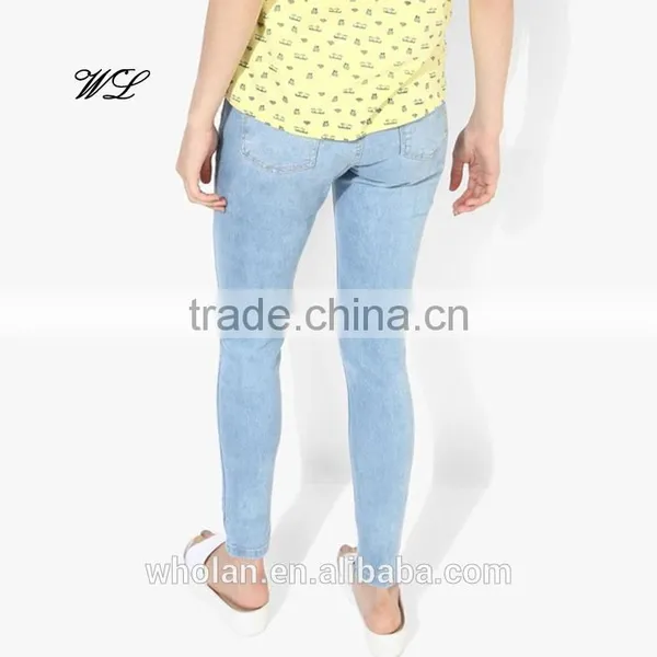Distressed Jeans 2017 Denim Fabric Custom Jeans Woman Denim Pants photo-3