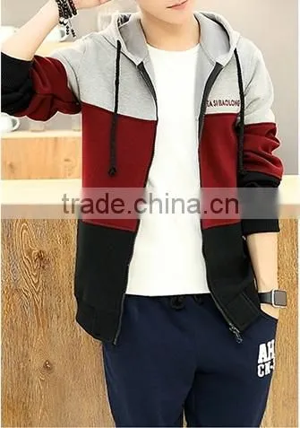 Popular High Quality Gym Man Zipper Hoodie CVC(65/35) photo-2