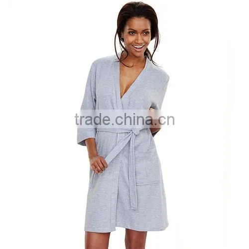 100% Cotton Bathrobe Women,wholesale Waffle Bathrobe China photo-3