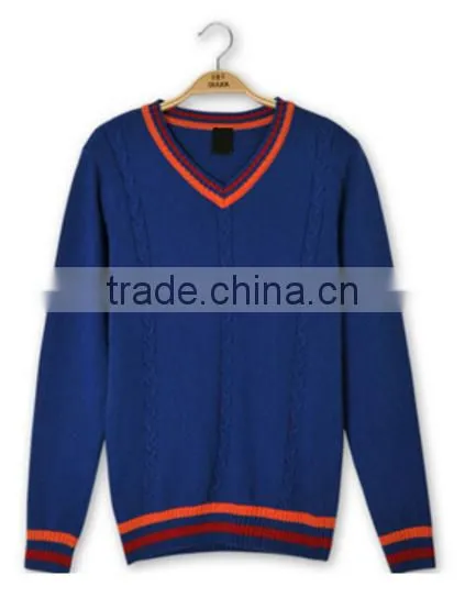 2017 Hot Lowest Price v Neck Sweater Pullover Knitting Models for Men photo-4