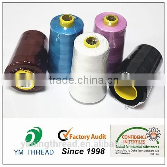 Top Quality 30/2 30/3 Poly Poly Core Spun Thread for Jean Sewing photo-2
