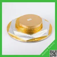 Hot Selling Round Shape Golden Paper Board for Food Packaging