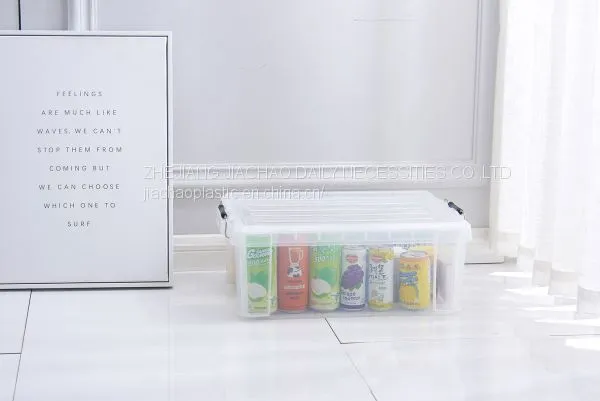 Clear Transparent Plastic Storage Box With Steel Handle photo-3