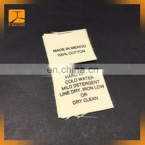 Printed Soft 100% Organic Cotton Labels Clothing Main Label for Garments and Hats photo-5
