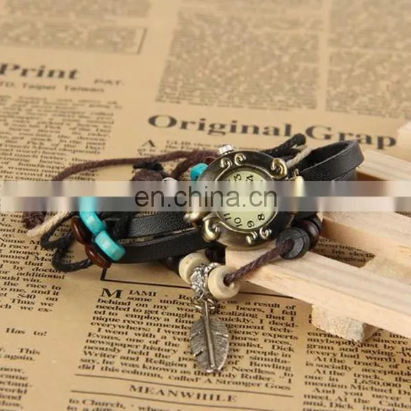 New Fashion Luxury Vintage Genuine Charm Leather Watches for Women photo-4