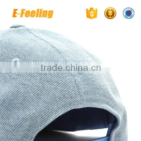 High Quality Plain Denim Snapback Hat Blank Jean Snapback Cap photo-3