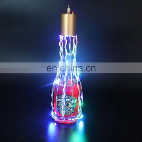 Multi Colors Battery Operated Led Champagne Bottle Sparklers for Wine Bar Club Nightclub photo-5