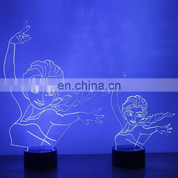 Plastic Abs Base Usb 3d Acrylic Illusion Led Night Lamp photo-2