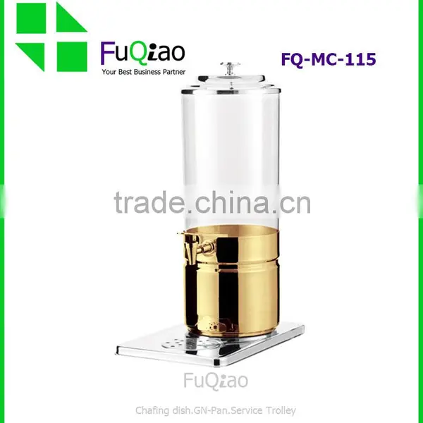 Two Tanks Gold Color Stainless Steel Buffet Fruit Juice Dispenser photo-3