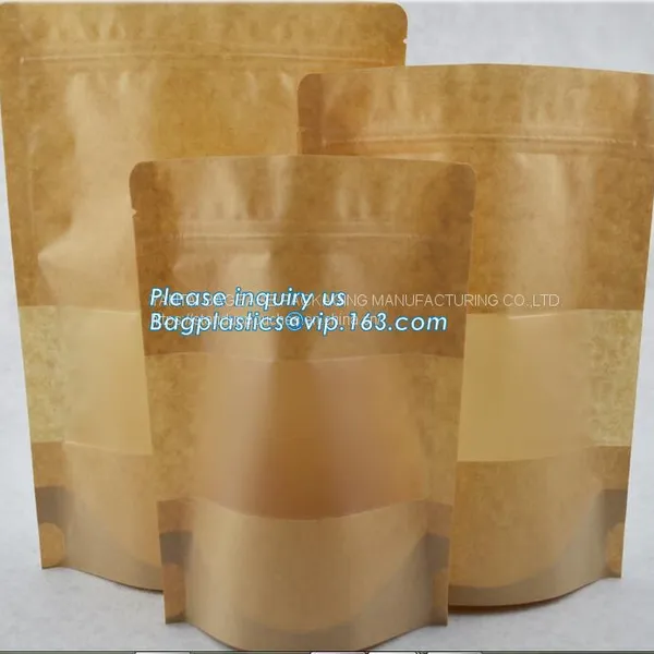 Kraft Paper Pouch, Odor Proof Bags, Zip Top Waterproof For Food Storage, Heavy Duty Ziplock, Heat Sealable photo-4