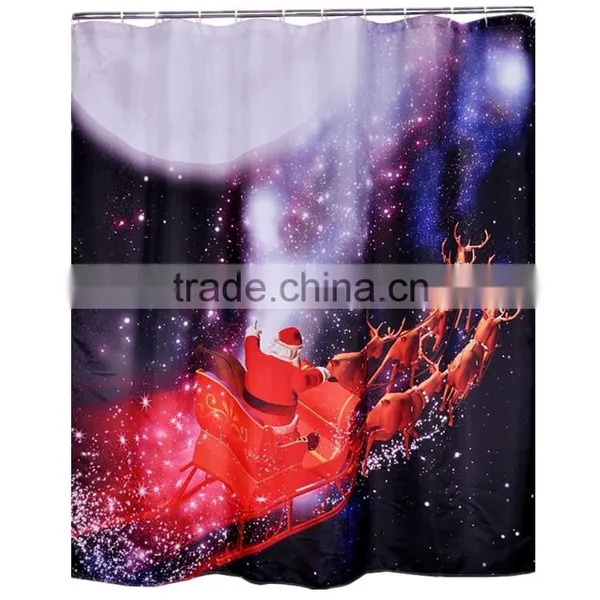 Christmas Series Design Digital Printing Shower Curtain photo-5