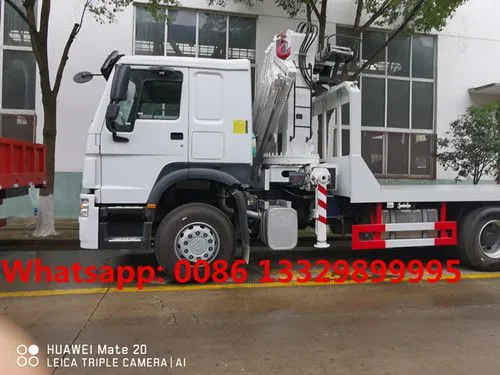 HOT SALE! Cheapest Price SINO TRUK HOWO 6*4 RHD 14tons Flatbed Truck With Knuckle Crane Boom for Sale photo-5