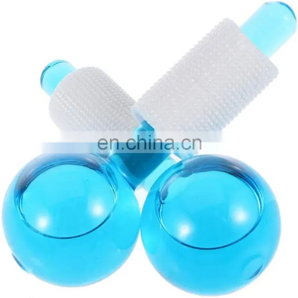 Amazon Hot Selling Wholesale Factory Wave Beauty Ball Glitter Cooling Facial Massager Pink Ice Globes For Face
