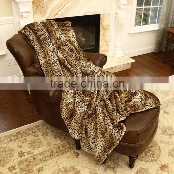 Leopard Faux Fur Blanket photo-3