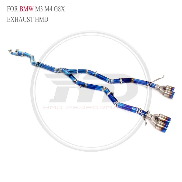 HMD Titanium Exhaust Pipe Catback for BMW M3 M4 F80 F82/M3 M4 F8X/ M3 M4 G80 G82 Muffler With Valve For Cars Whatsapp+86 18946955156 photo-4
