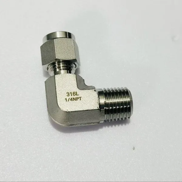 Zinc-Plated Male NPT to Compression Elbow Fitting With Leak-Proof Design