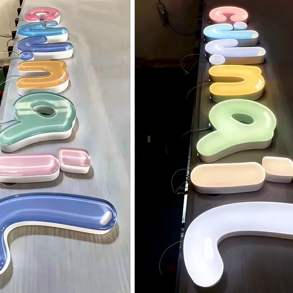 Factory Direct Baked Paint Finish Backlit Letter Electronic Signs Channel Letter For Storefront Sign Domed Led Letters photo-2