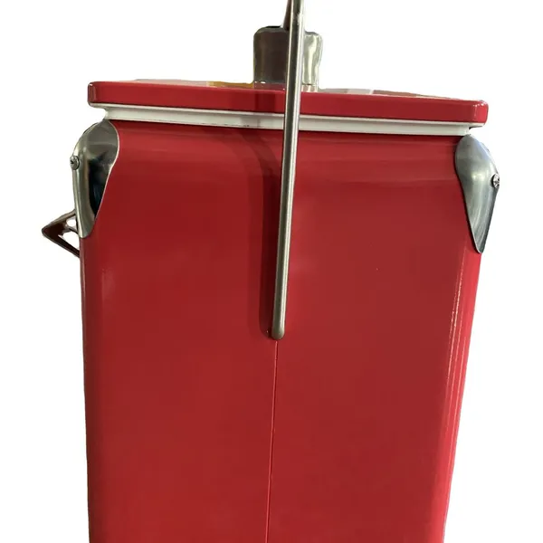 Portable 13L Mini Metal Cooler Box Stainless Steel Insulated Ice Cooler For Picnic Car Travel Small Beer Cool Box Custom Color photo-2