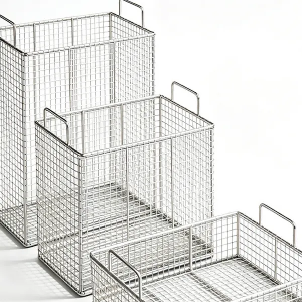 Stainless Steel Mesh Basket for Parts Cleaning, 304 Grade, 0.5mm Wire, 1mm Opening, Industrial photo-5
