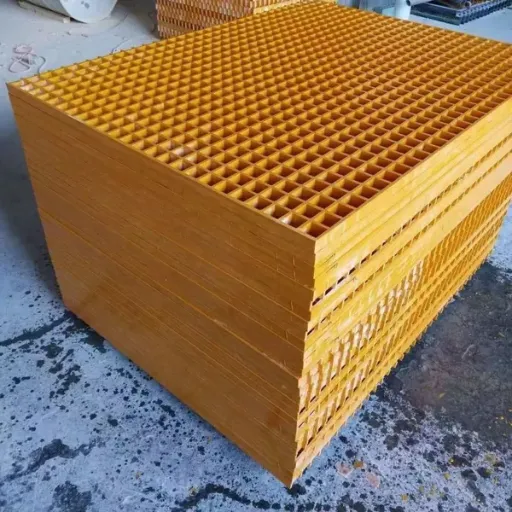 Molded FRP Gratings for Trench Covers Reinforced Plastic Mesh Panels Fiberglass photo-5