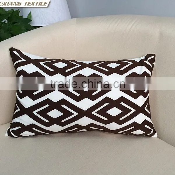 PU & Woolen Embroidered Pillow Christmas Decorations Cushion Cover photo-3