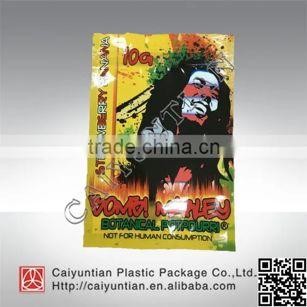 Custom 4g 10g BOB MARLEY Herbal Incense Packaging Bags photo-3
