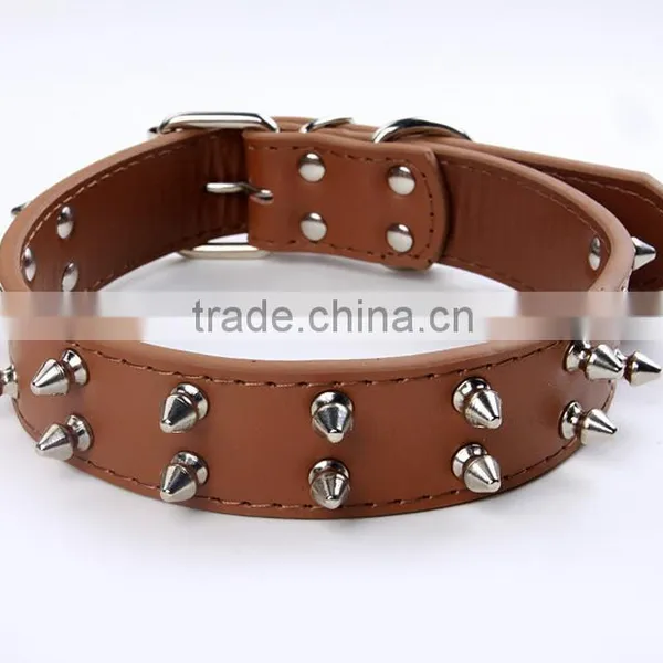 Wholesale Nail Bullet Pet Collars Double Row Dog Collar photo-6