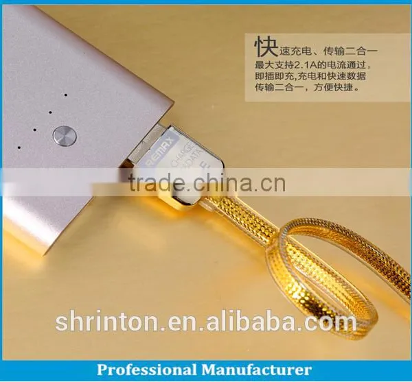 Remax TPE Copper Core 2.1A 100cm Data and Charge Gold Kingkong Micro Usb Cable photo-4