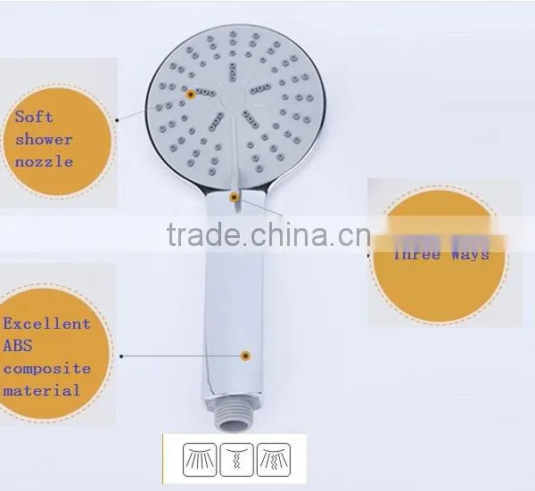 Three Functions New Design Chrome Plating Handheld Shower Head photo-2