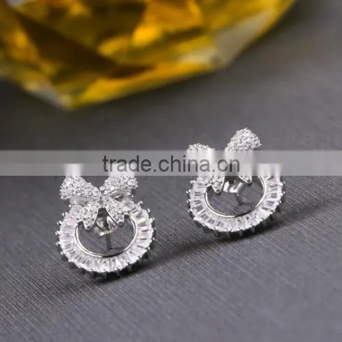 Hot Sale New Products 925 Silver Diamond Earrings for 2015 photo-3