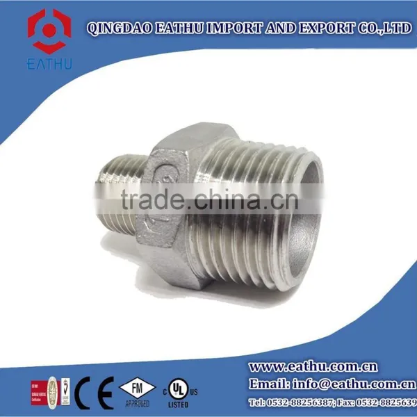 Stainless Steel Threaded Pipe Fittings Reducing Hexagon Nipple