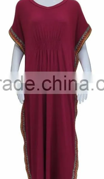 Milk Silk Square Abaya Stylish Muslim Women's Dress With Embroidery on Two Side photo-3