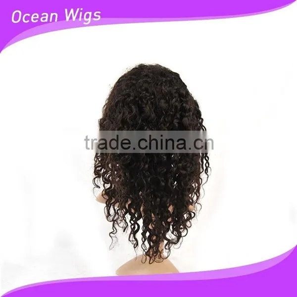 Human Hair Front Lace Wig, Deep Wave,18", Natural Color photo-5
