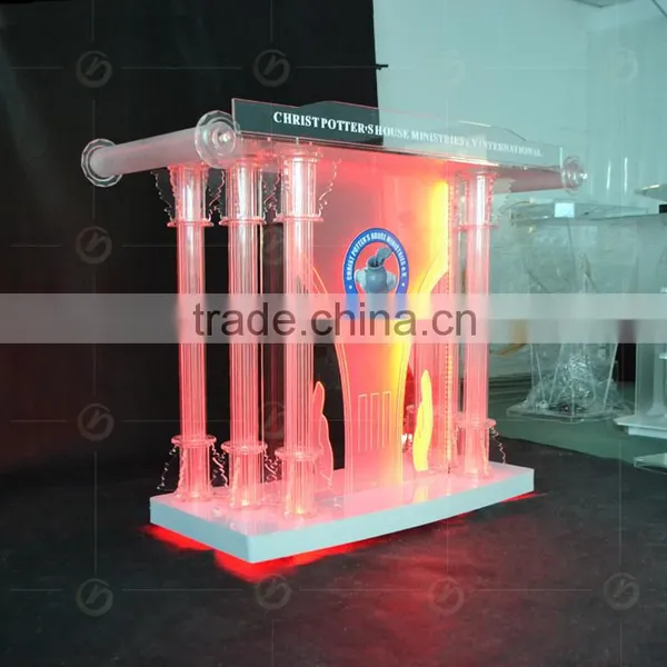 Clear Plastic Cheap Led Acrylic Church Podium photo-6