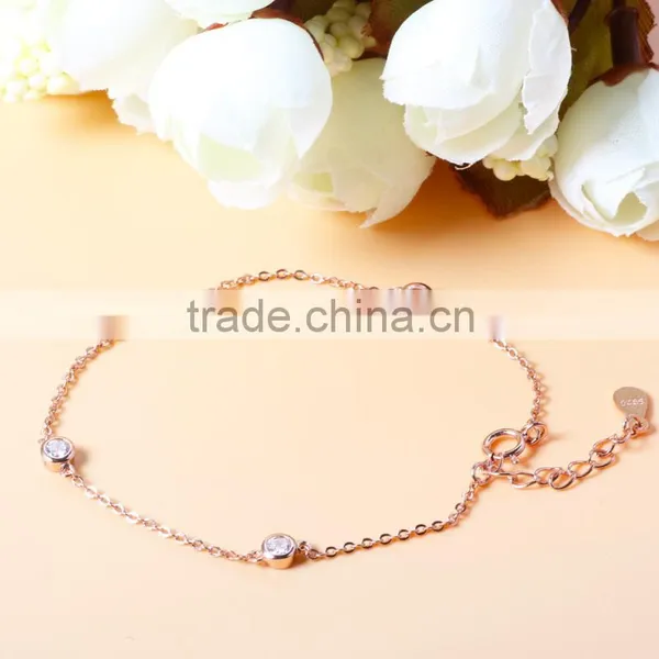 Rose Gold Plated Bead Bracelet in 925 Silver photo-3