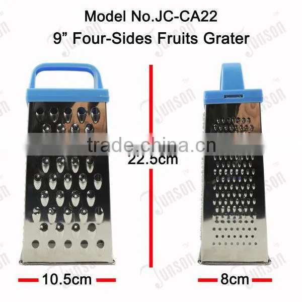 9" Four-Sides Stainless Steel Grater/Trapezoidal Fruits and Vegetables Plane photo-2