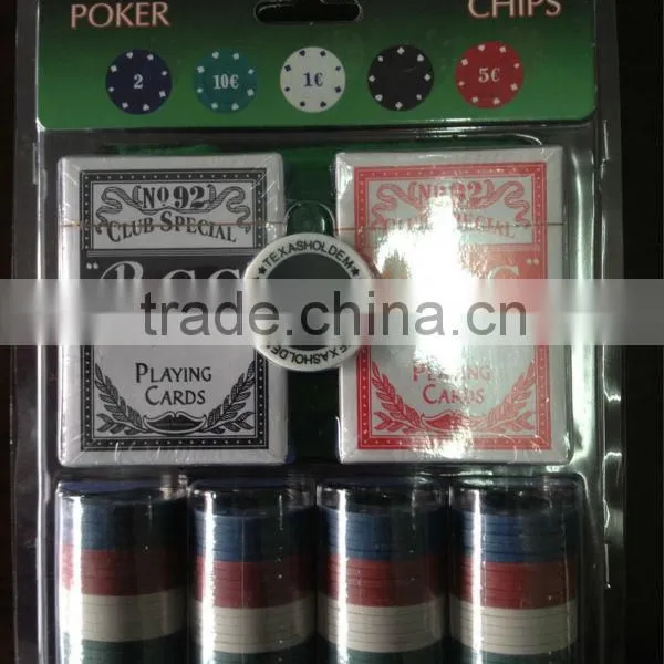 Poker Chips With Playing Card