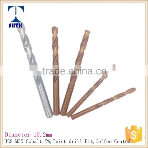 HSS M35 Cobalt Drill, Drill Bit, Dia 10.2mm, Twist Drill Bit