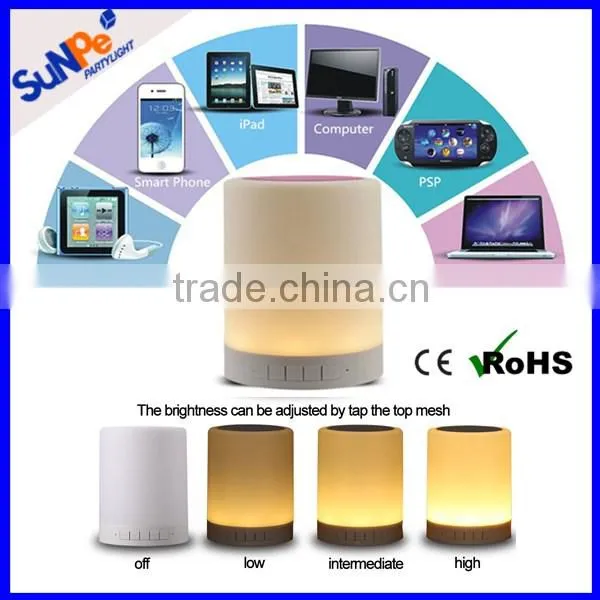 Round/Cylinder 2016 Hot Sale Product RoHs Mini Bluetooth Speaker With Subwoofer and Light photo-3