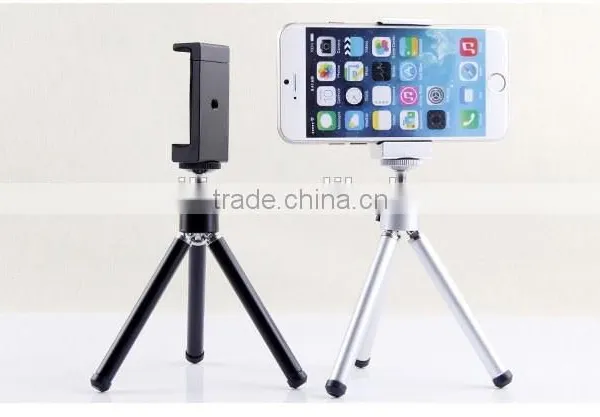 No Patent 2 Sections Extendable Mini Aluminum Tripod Stand With Metal Mount Adapter for Apple IPhone 6 Plus,Samsung Note,HTC photo-6
