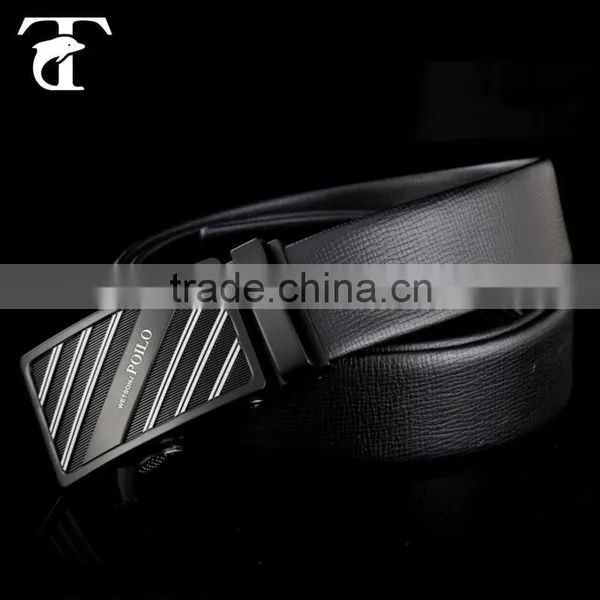 Latest Men's Fashion Black Embossed Leather Belt Custom Belt for Wholesale photo-2