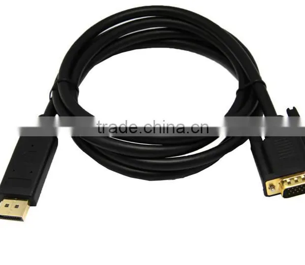 6Ft 1.8M DisplayPort DP Male to VGA/RGB Male Cable for ATI HP DELL Apple Macbook Air Monitor