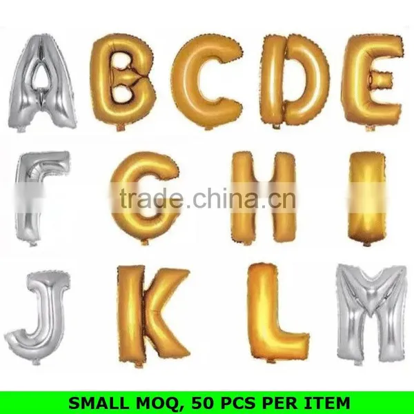 Wholesale 18 Inch and 32 Inch Gold Alphabet Letter Foil Balloons photo-5