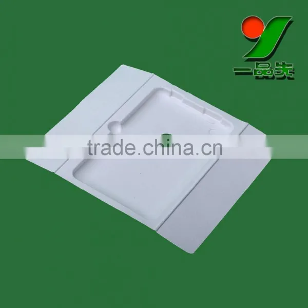 Customzied Biodegradable Pulp Molded Bleached Bagasse Pulp Packaging Tray for Phone/Pad photo-2