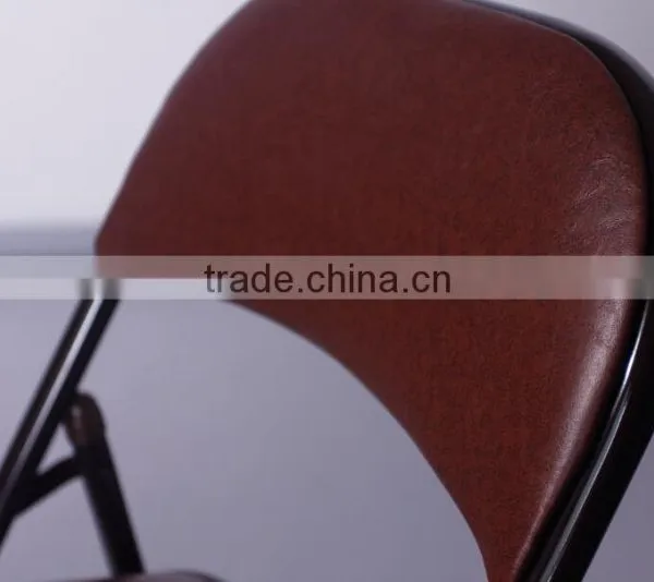 Hot Cheap PU Leather Folding Chair With Metal Frame 1083A photo-2