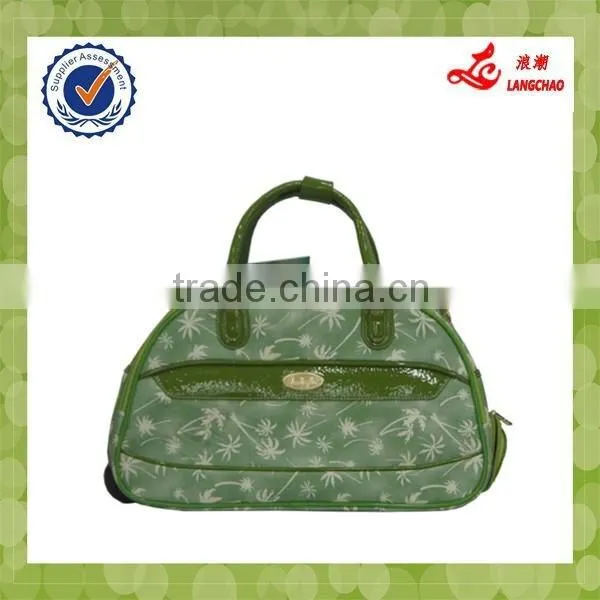 European Classical Designer Quality Leather Tarpaulin Duffel Bag photo-4