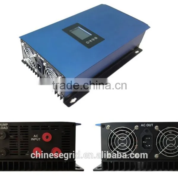2nd Generation,1000W Wind Power Grid Tie Inverter,on Grid Inverter Model SUN-1000G2-WAL-LCD